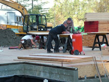 construction site preparation for framing